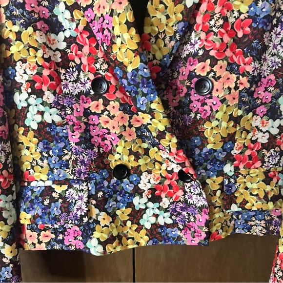 Molly Bracken Floral Multicolour Women's One Button Fitted Blazer Sz Medium - Picture 5 of 10